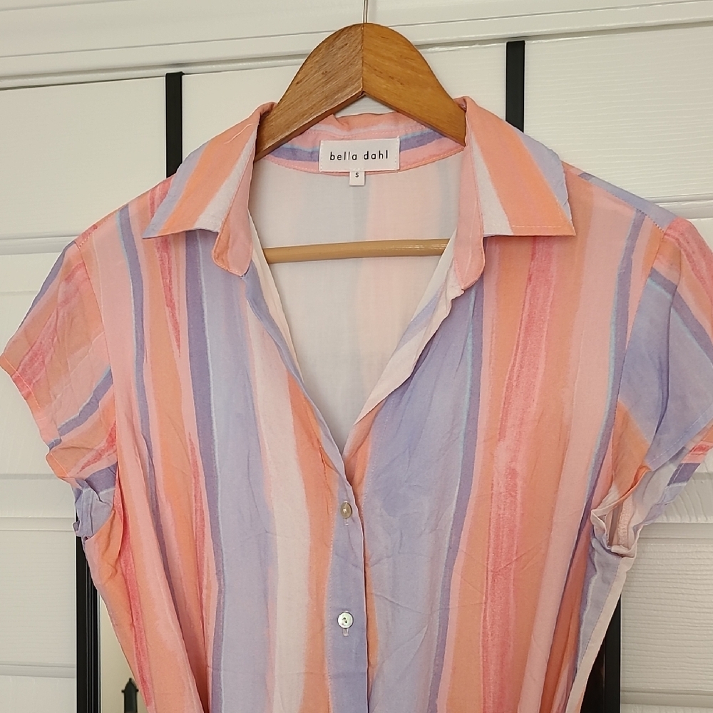 NWOT Bella Dahl Paloma Striped Midi Dress - Picture 5 of 10